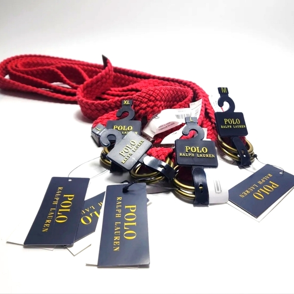 NWT Men's Ralph Lauren Polo Webbed Cotton O Ring Belt - Picture 2 of 9